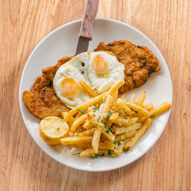 Mila al Caballo [Milanesa with Fried Egg].